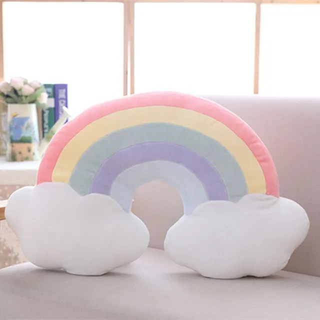 Rainbow Cloud Plush Pillow
