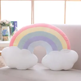 Rainbow Cloud Plush Pillow