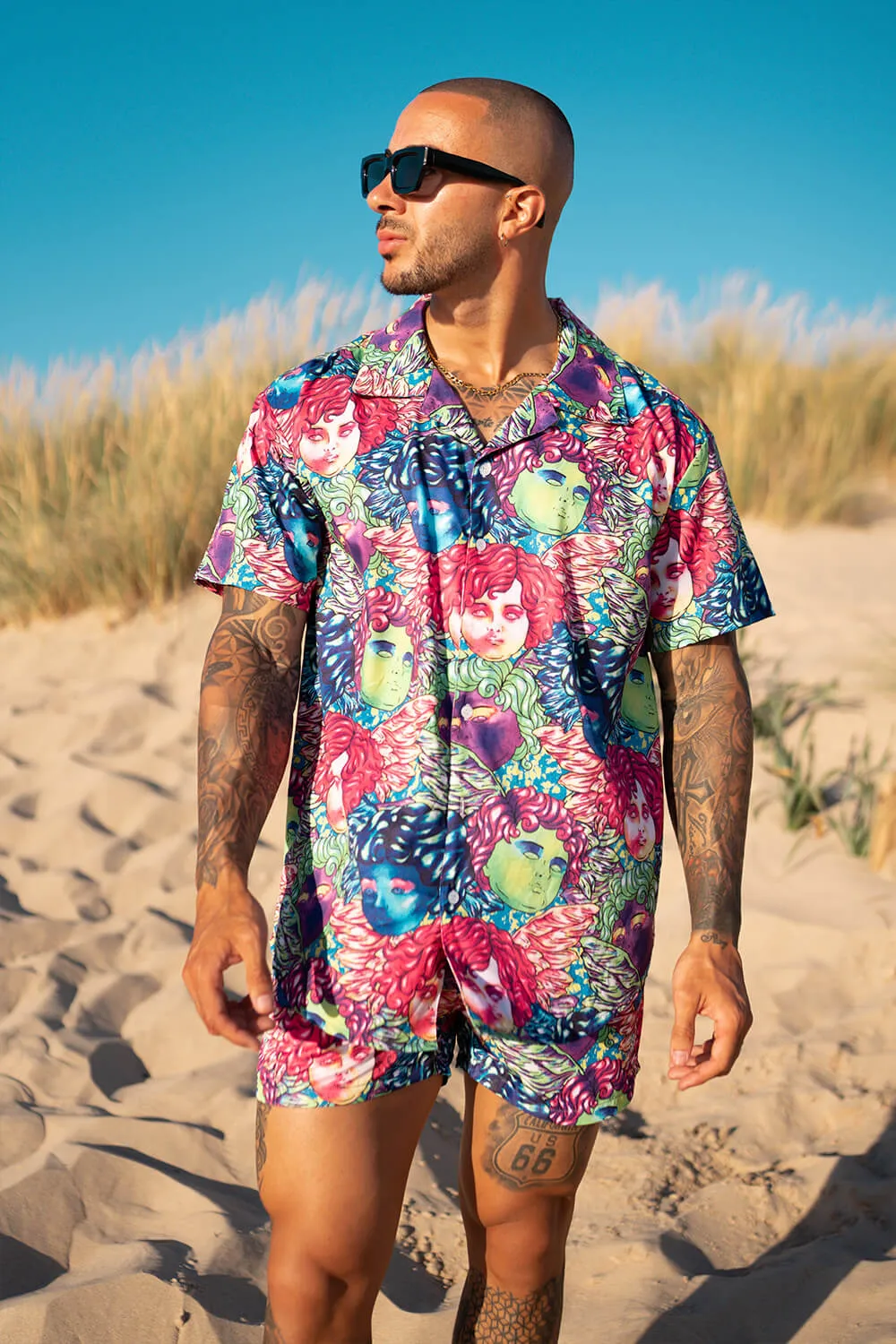 Resort Shirt - Neon Cherub