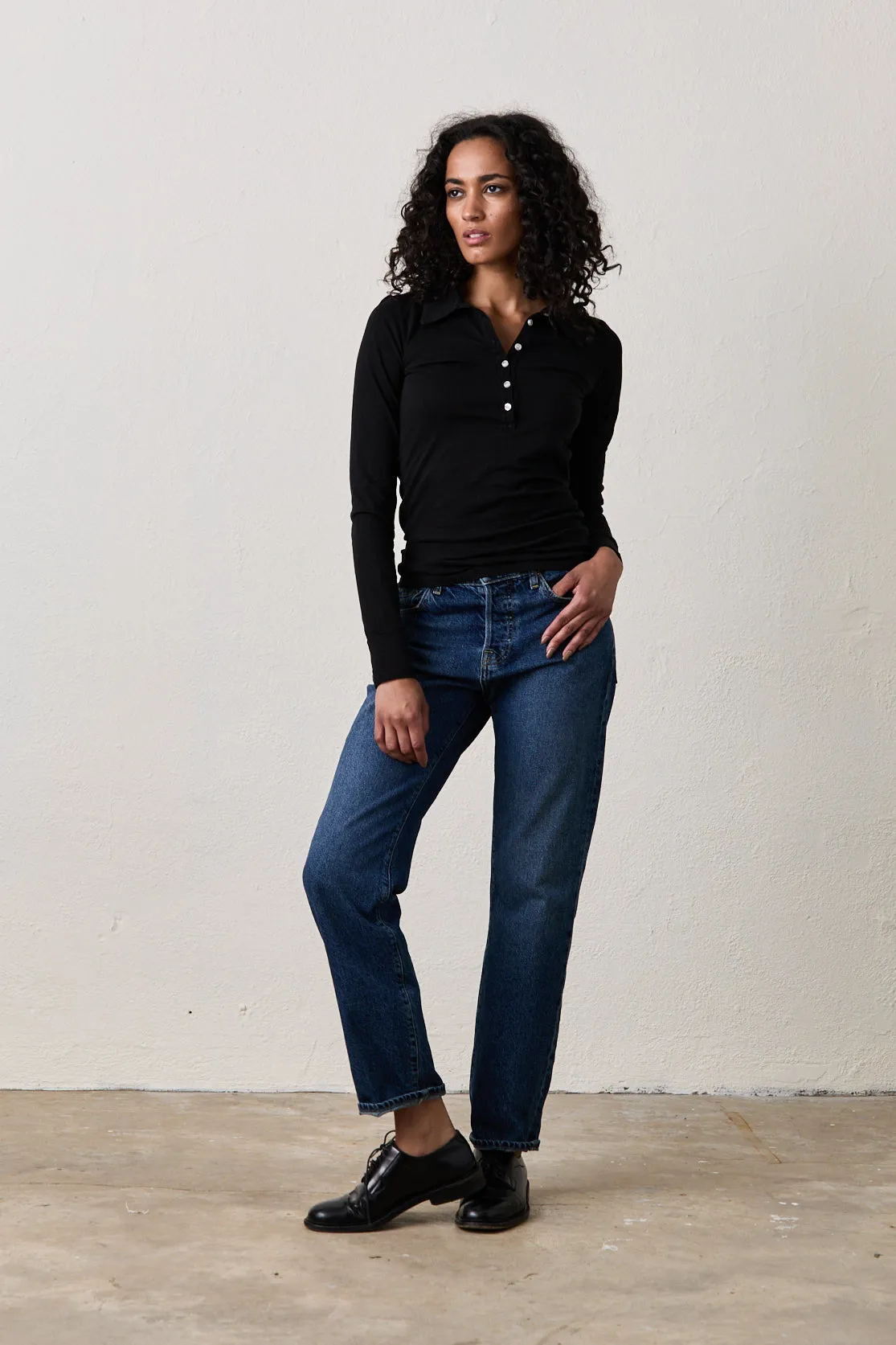 RORY COLLARED HENLEY / BLACK