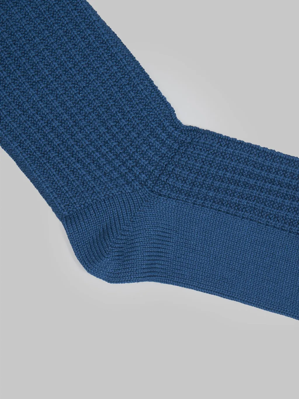 ROTOTO Cotton Waffle Crew Socks Dull Blue
