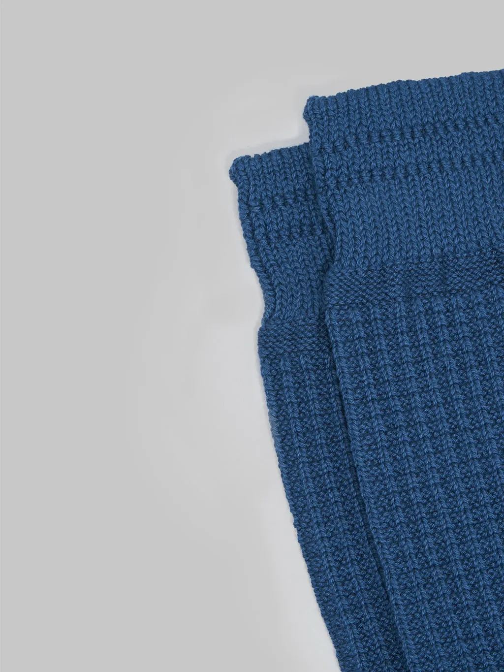 ROTOTO Cotton Waffle Crew Socks Dull Blue
