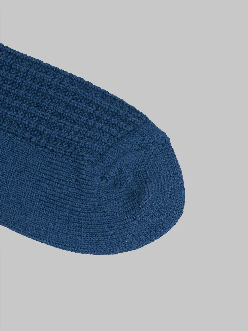 ROTOTO Cotton Waffle Crew Socks Dull Blue
