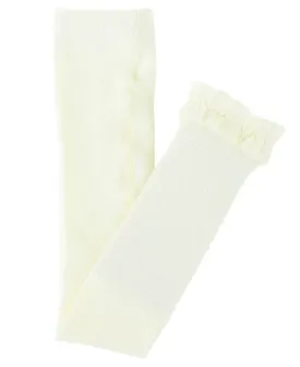 Ruffle Butts- Ivory Footless Tights