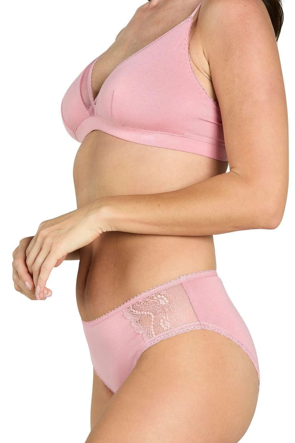 Serena Pima Cotton Triangle Cup Bralette - Clearance Rack