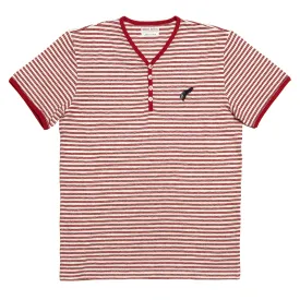 SHORT-SLEEVE STRIPED HENLEY