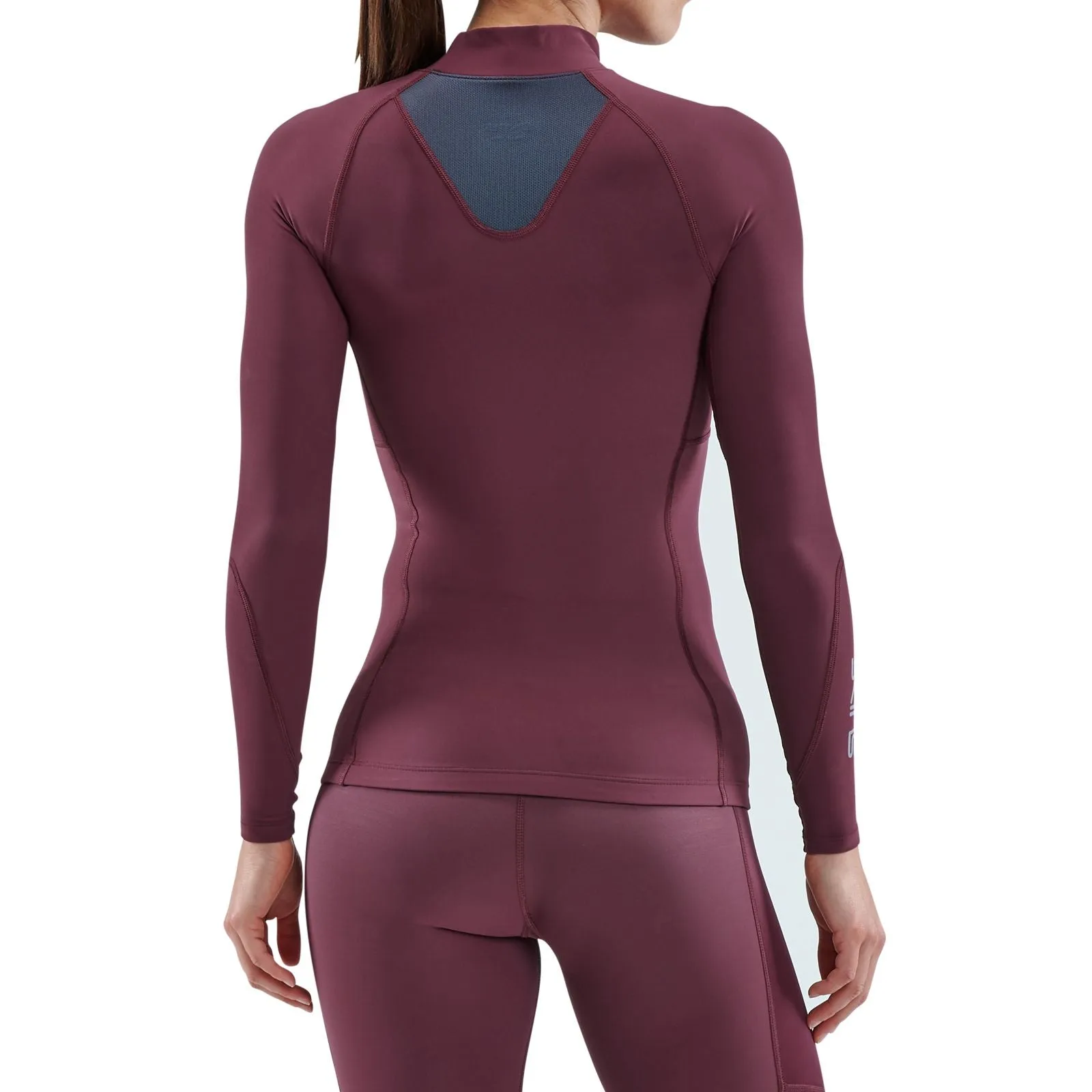 SKINS SERIES-3 WOMEN'S THERMAL LONG SLEEVE TOP BURGUNDY