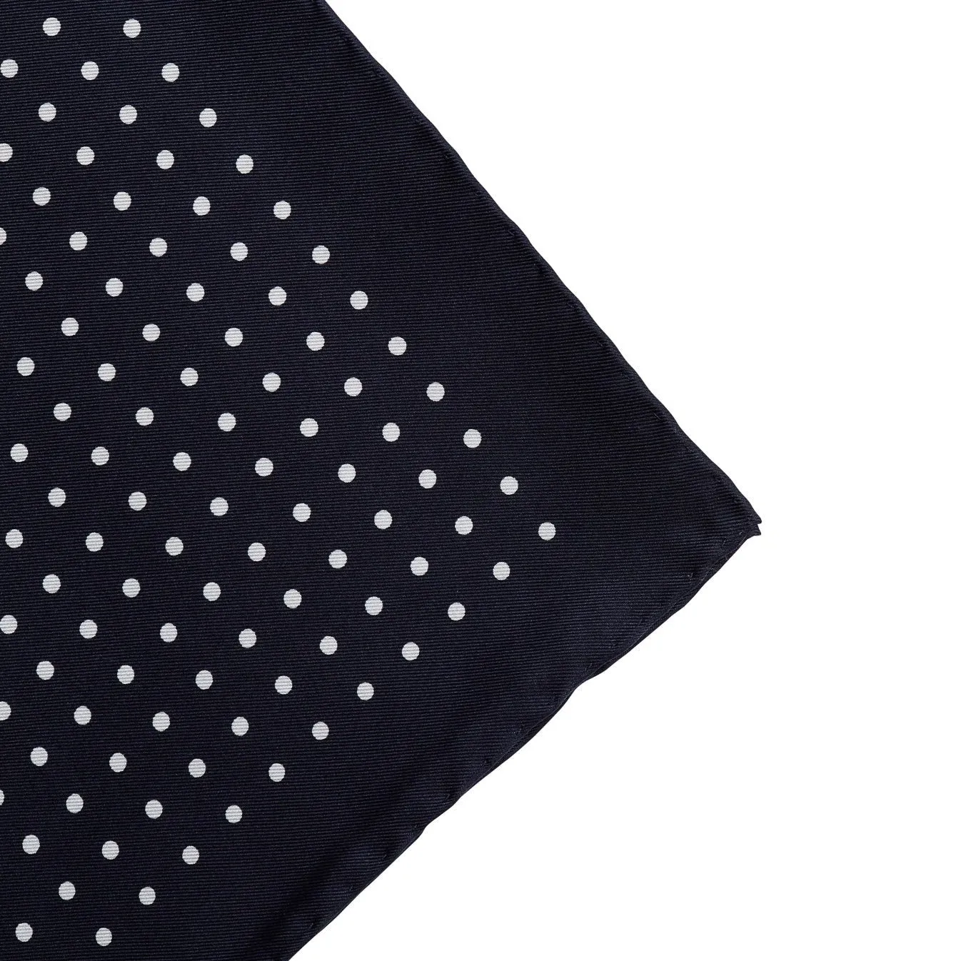 Sovereign Grade 100% Silk Navy London Dot Pocket Square