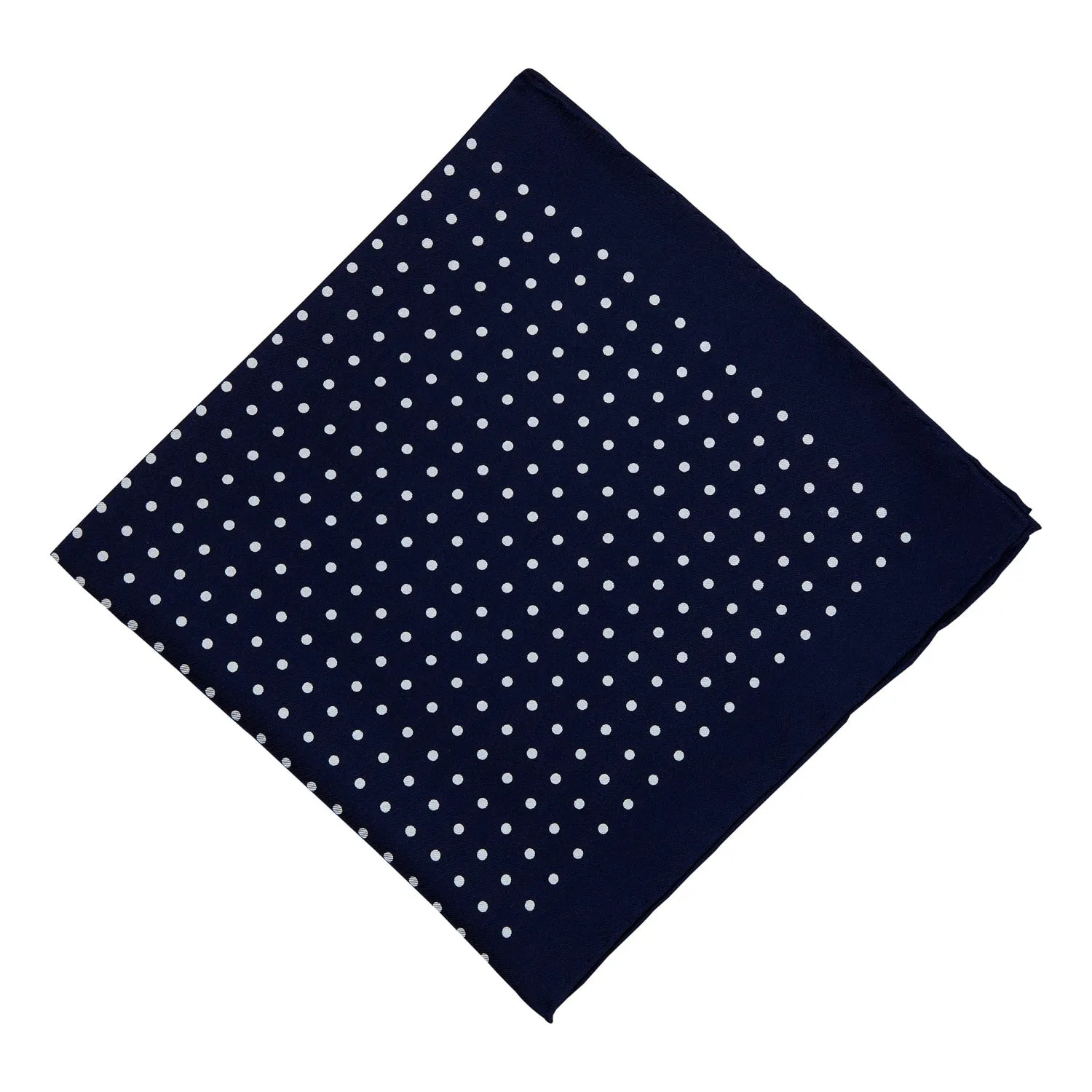 Sovereign Grade 100% Silk Navy London Dot Pocket Square