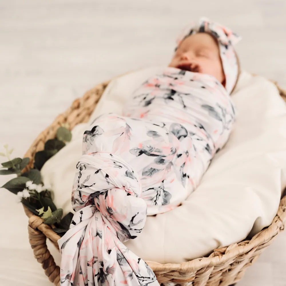 Stretchy Swaddle | Watercolour Blossom