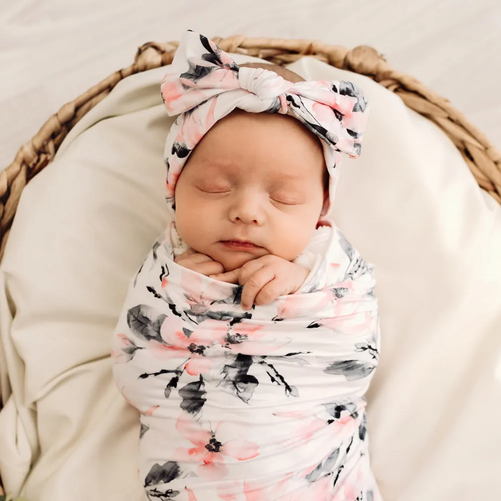 Stretchy Swaddle | Watercolour Blossom