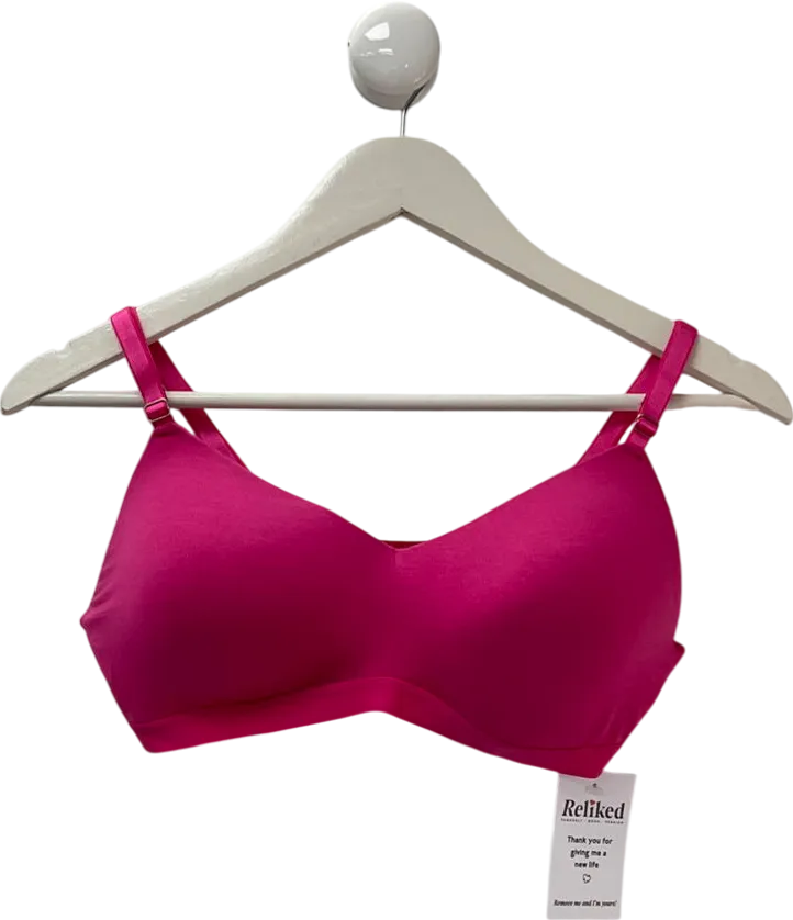 Stripe & Stare Pink Raspberry Smooth Sculpt Padded Bra UK XL