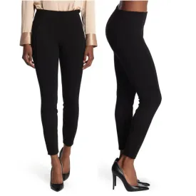 T TAHARI High Waist Ponte Knit Leggings XS Black