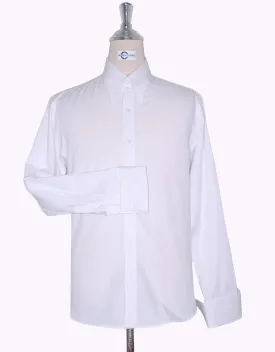 Tab Collar Shirt | White Tab Collar Shirt
