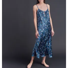 Thea Paneled Slip Dress in Floral Edit Liberty Print Silk Satin