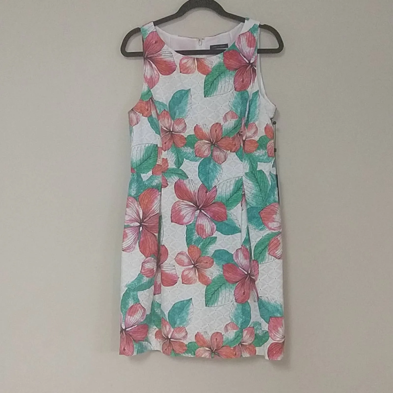 Tommy Hilfiger Eyelet Hibiscus Fit and Flare Dress