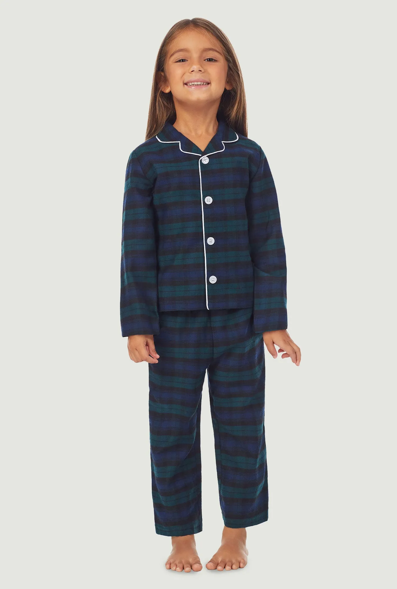 Unisex Toddler & Kids Black Watch Plaid Pajama Set