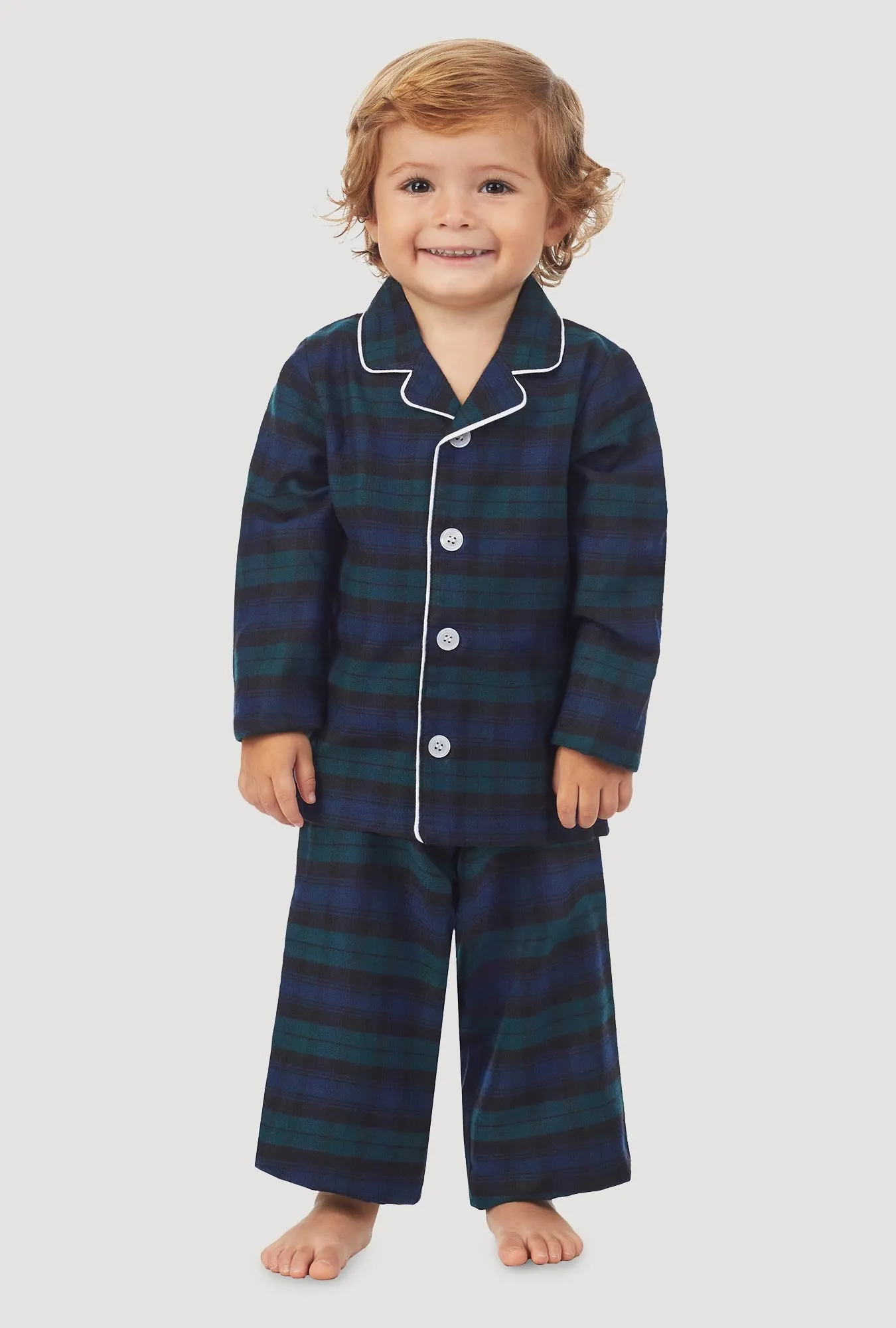 Unisex Toddler & Kids Black Watch Plaid Pajama Set