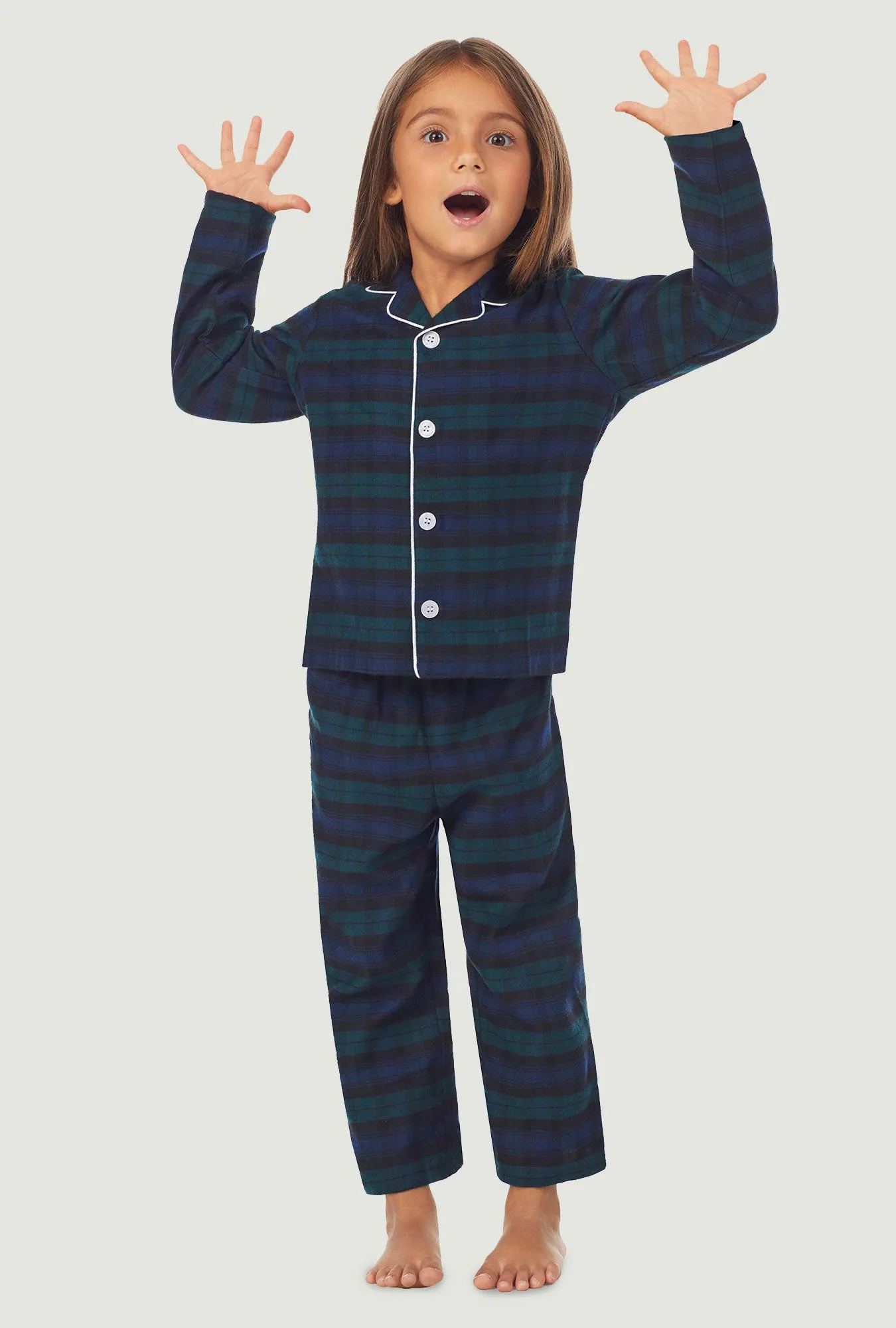Unisex Toddler & Kids Black Watch Plaid Pajama Set