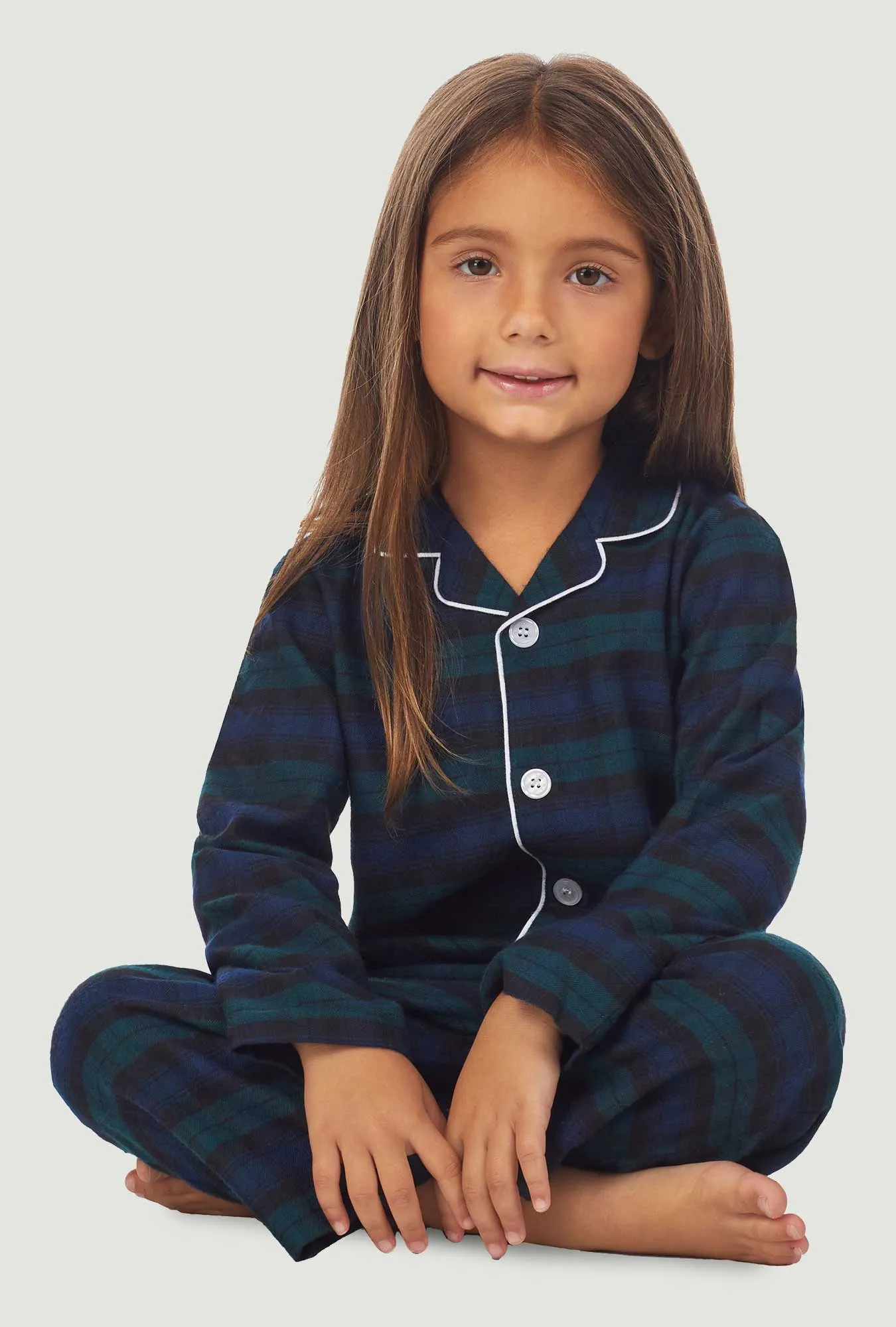 Unisex Toddler & Kids Black Watch Plaid Pajama Set