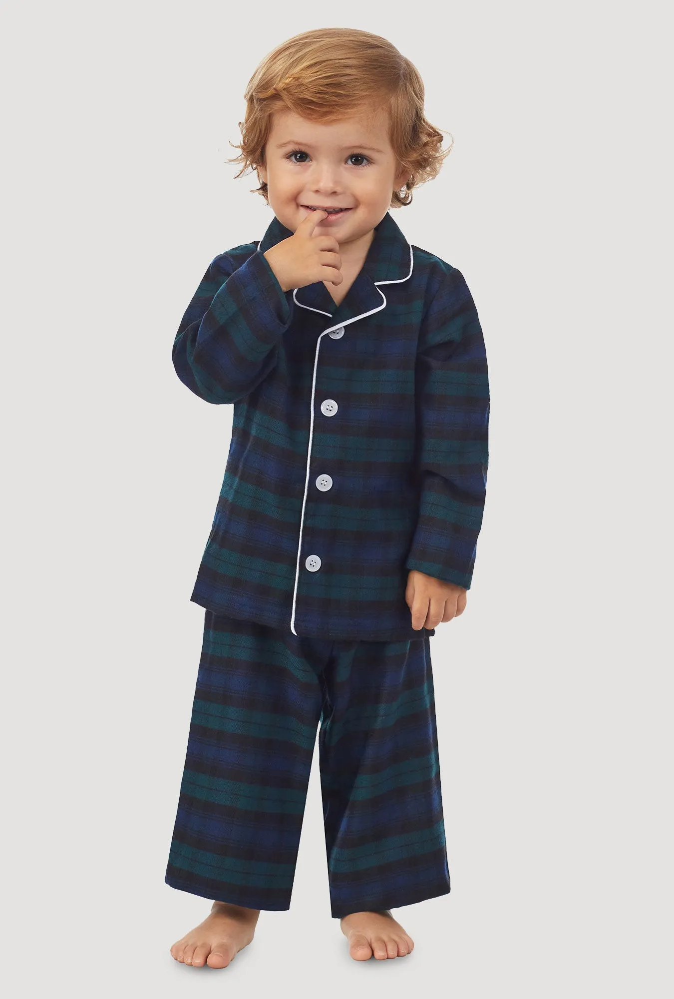 Unisex Toddler & Kids Black Watch Plaid Pajama Set
