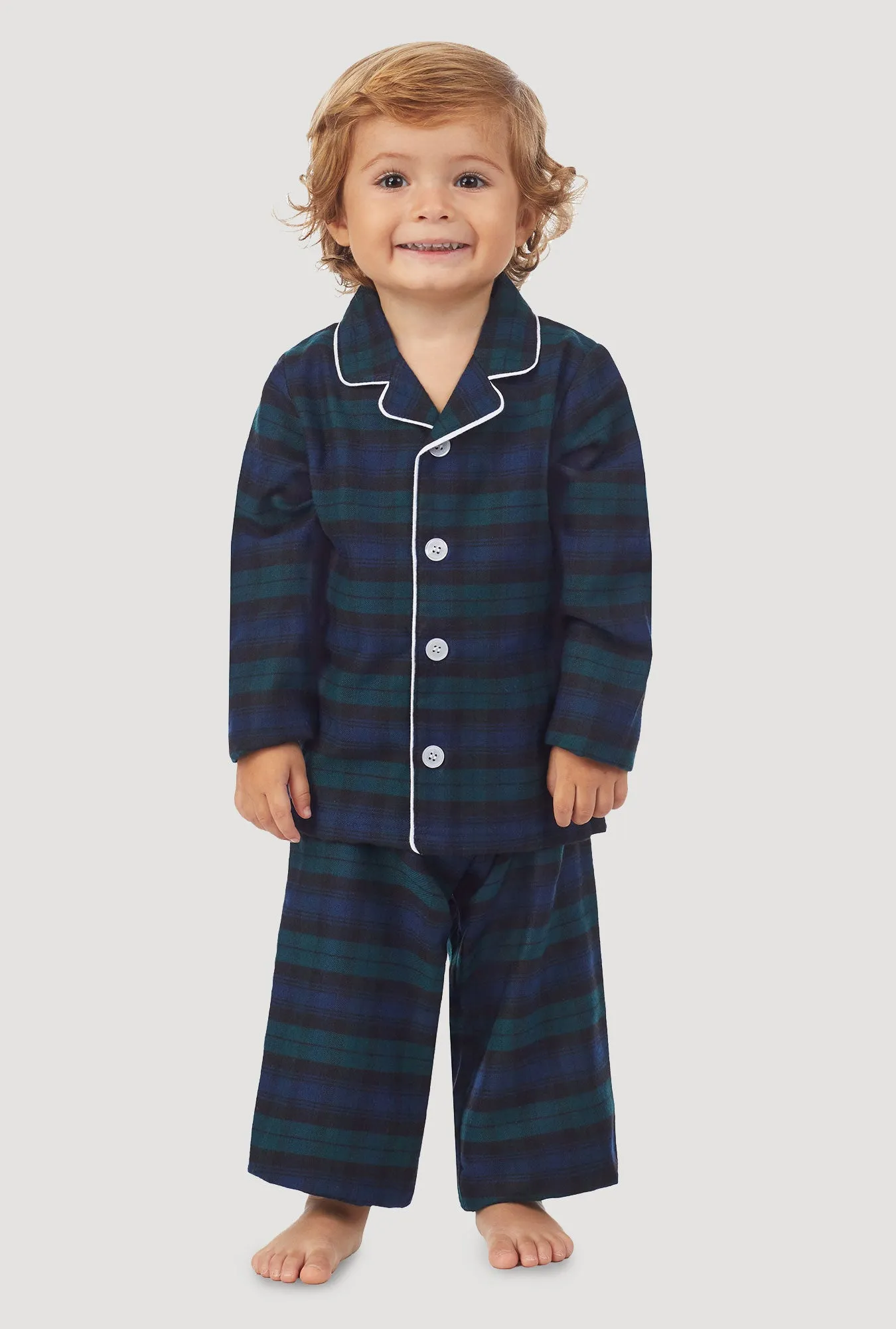 Unisex Toddler & Kids Black Watch Plaid Pajama Set