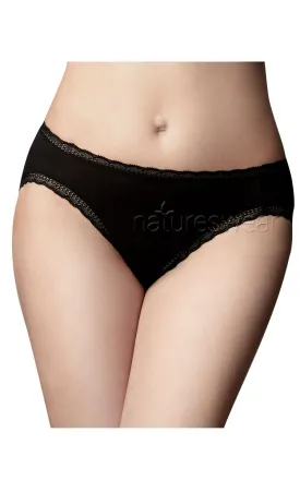 Very Clever Knickers 100% Cotton Underwear Bikini Brief in Black T22017