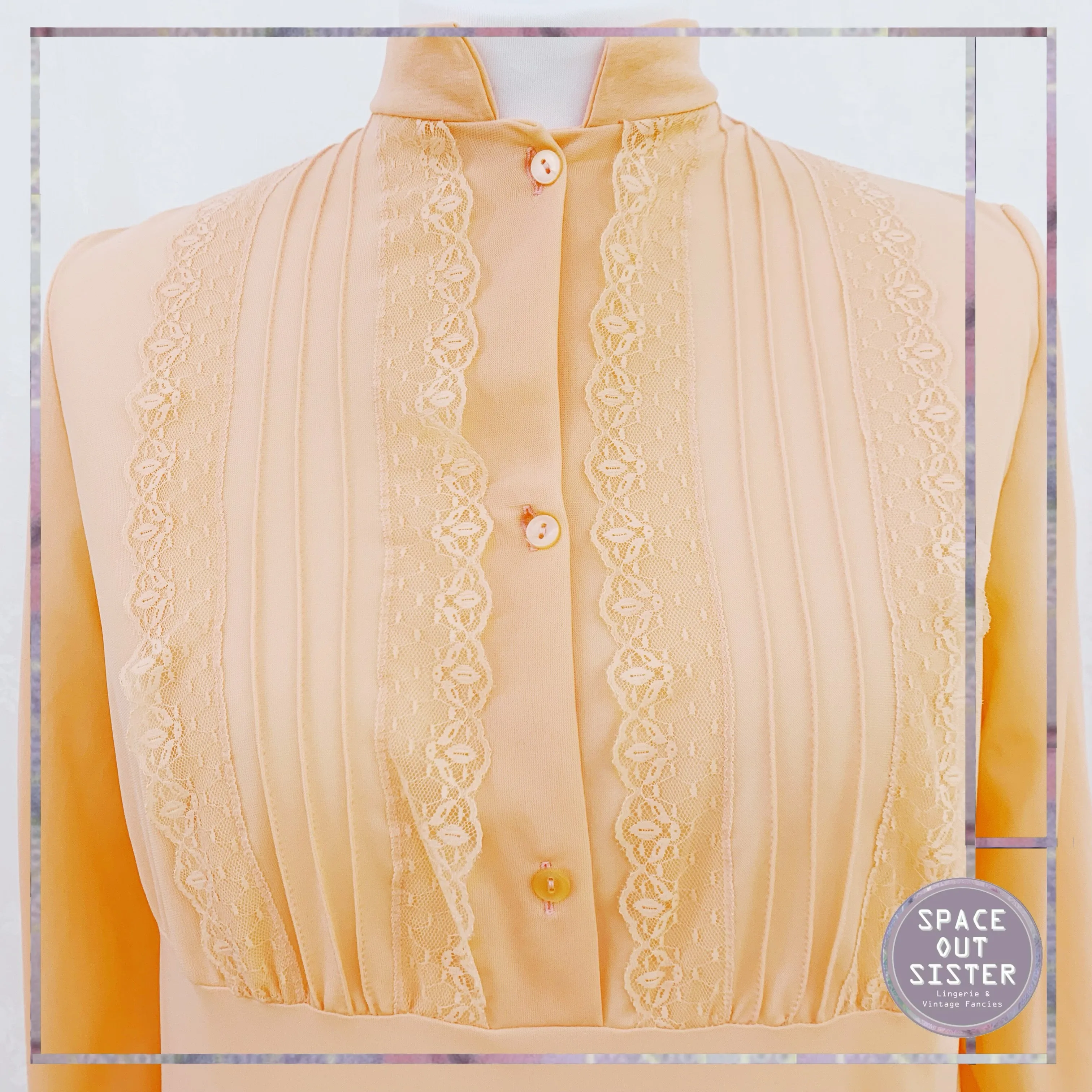 Vintage Light Orange Thermal Lined Nightdress