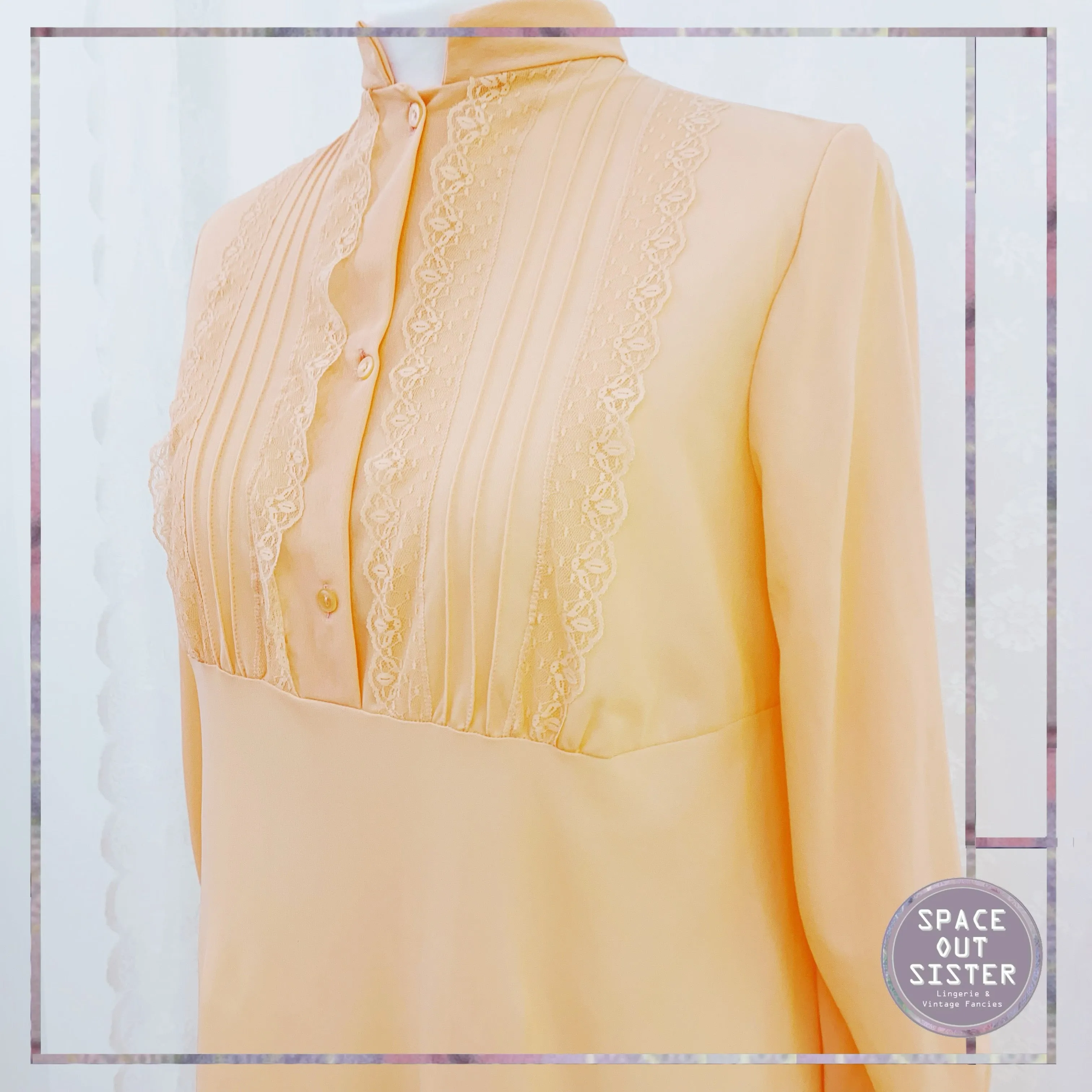 Vintage Light Orange Thermal Lined Nightdress