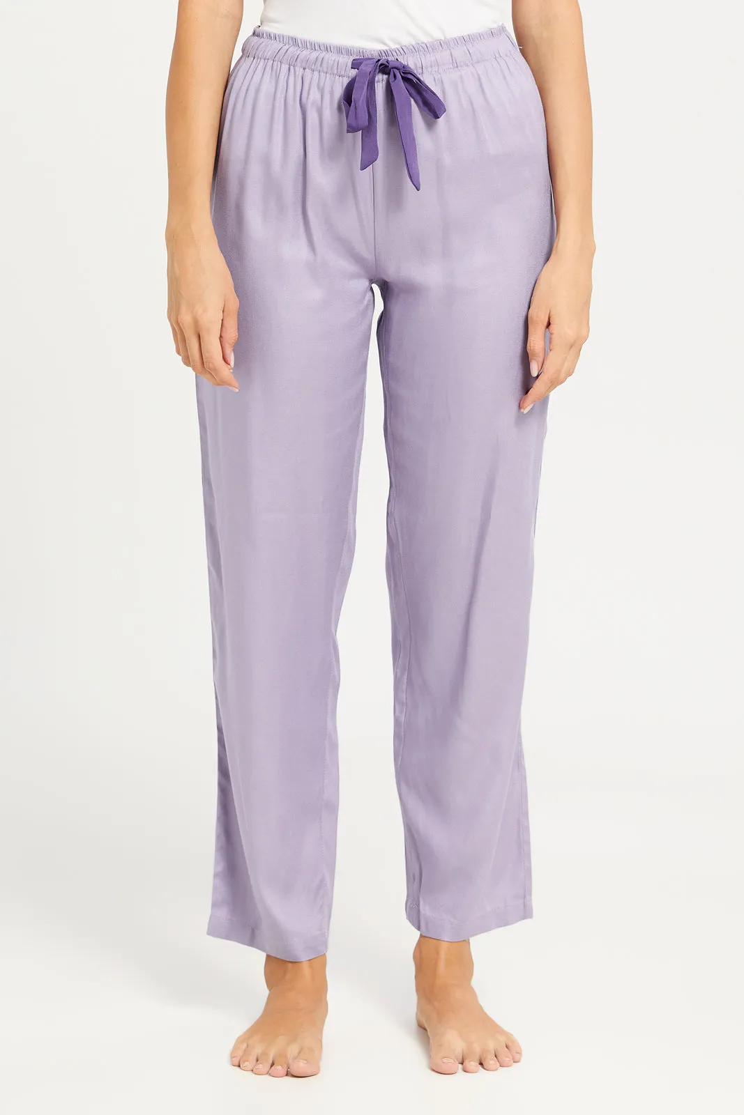 Women Lilac Classic Pyjama Set (2 Piece)