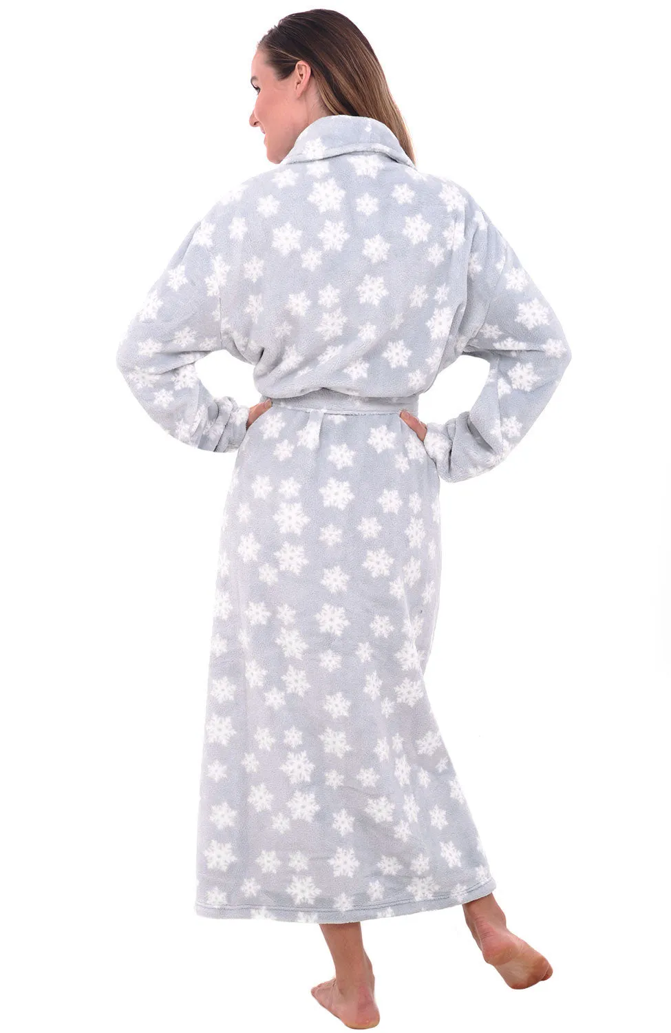 Women's Classic Winter Robe, Plush Fleece Bathrobe