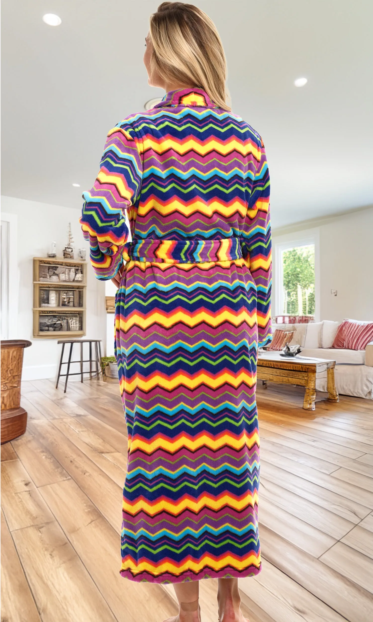 Women's Classic Winter Robe, Plush Fleece Bathrobe