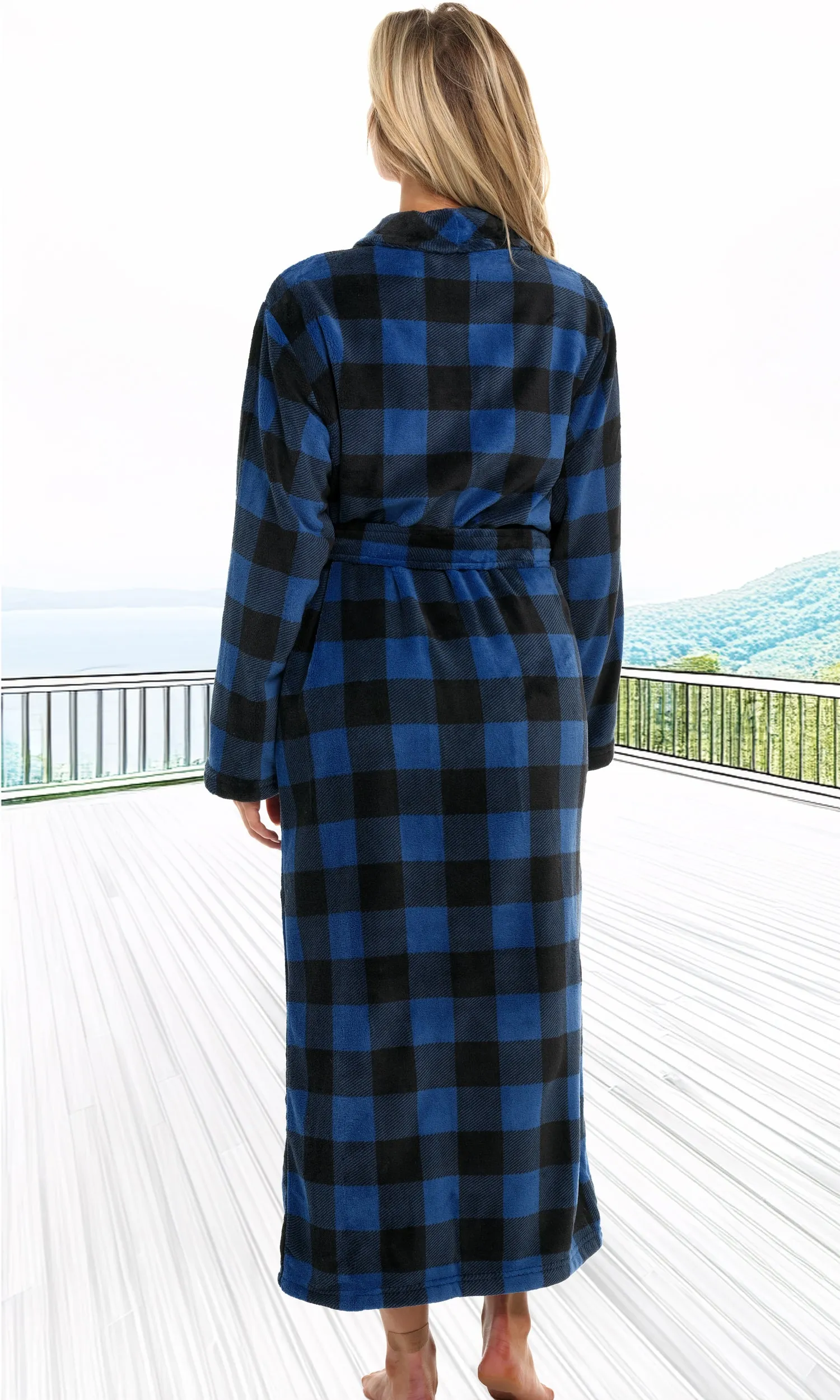 Women's Classic Winter Robe, Plush Fleece Bathrobe