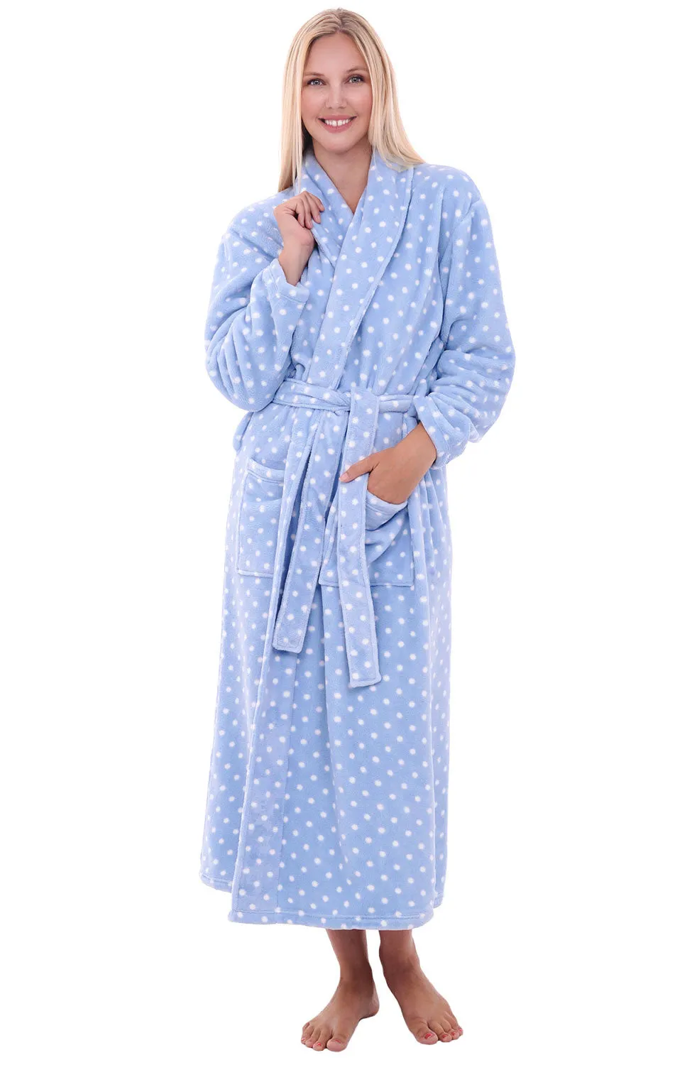 Women's Classic Winter Robe, Plush Fleece Bathrobe