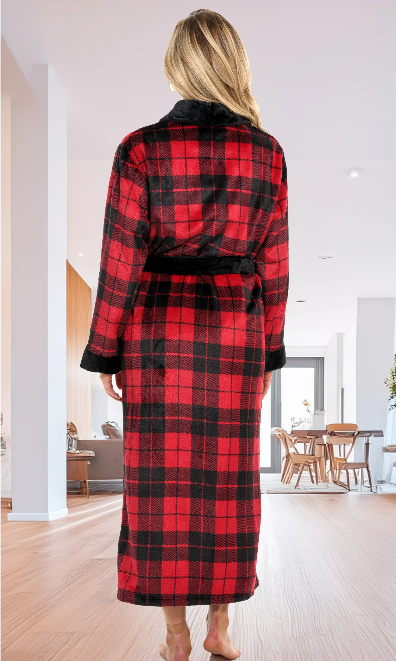 Women's Classic Winter Robe, Plush Fleece Bathrobe