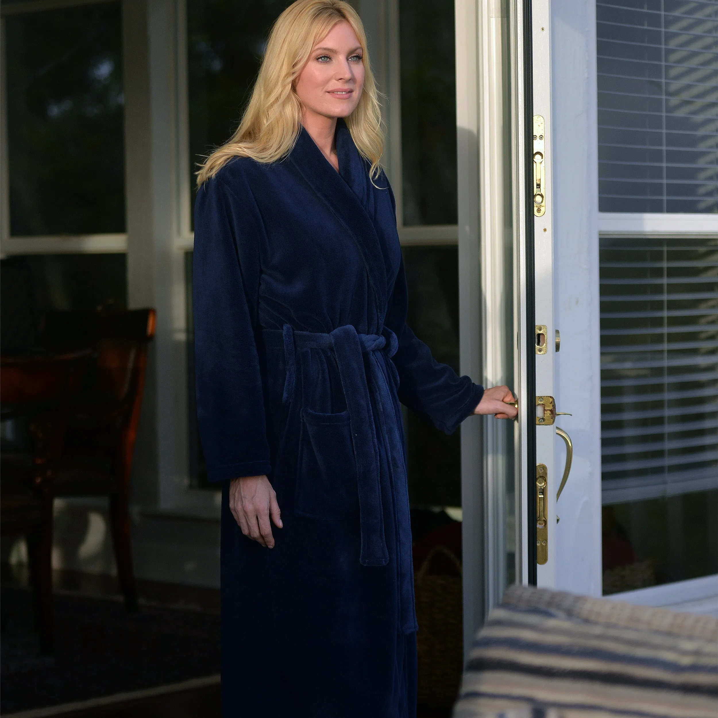 Women's Classic Winter Robe, Plush Fleece Bathrobe