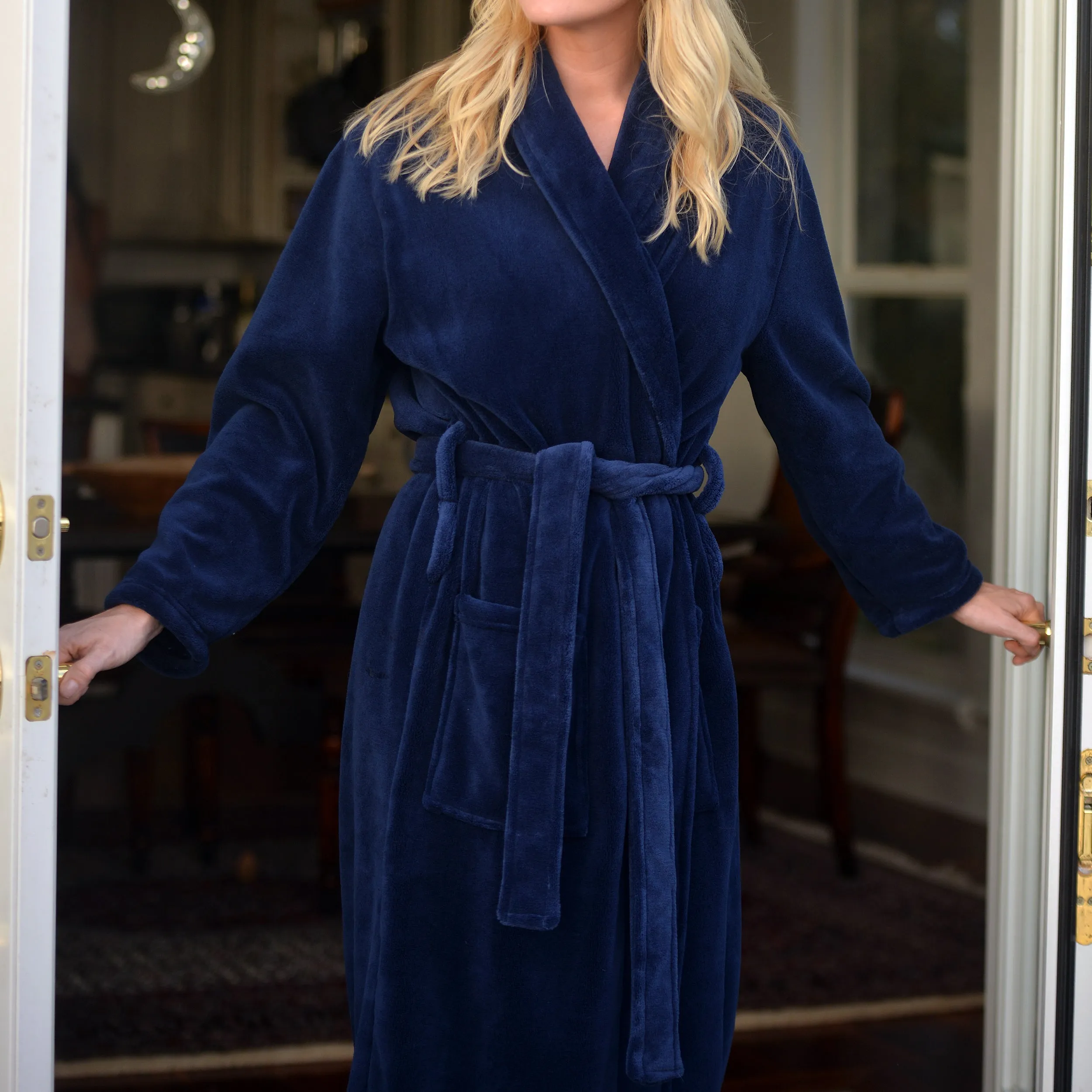 Women's Classic Winter Robe, Plush Fleece Bathrobe