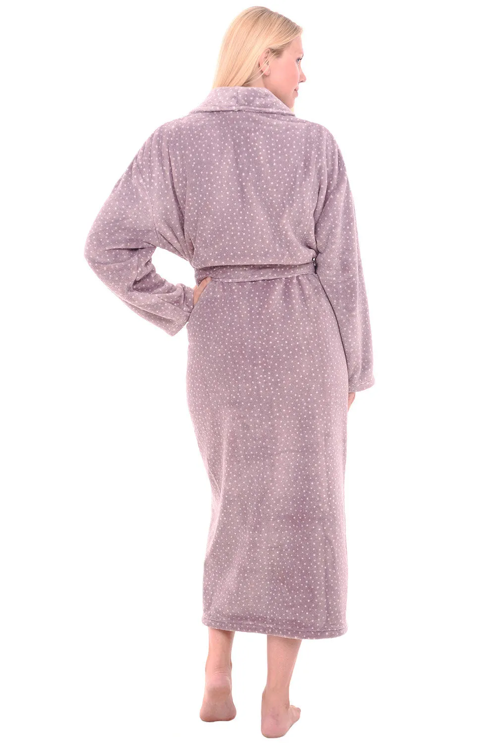 Women's Classic Winter Robe, Plush Fleece Bathrobe