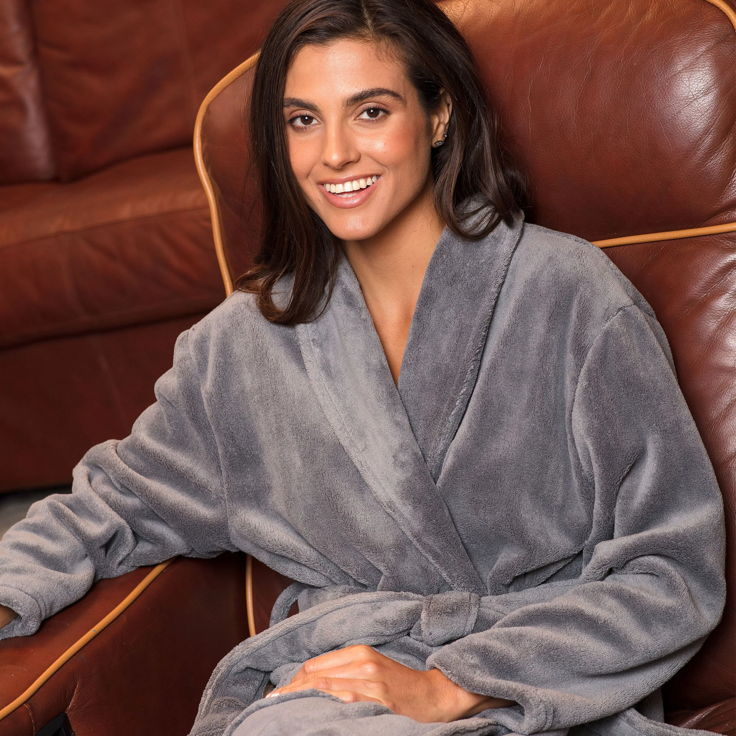 Women's Classic Winter Robe, Plush Fleece Bathrobe