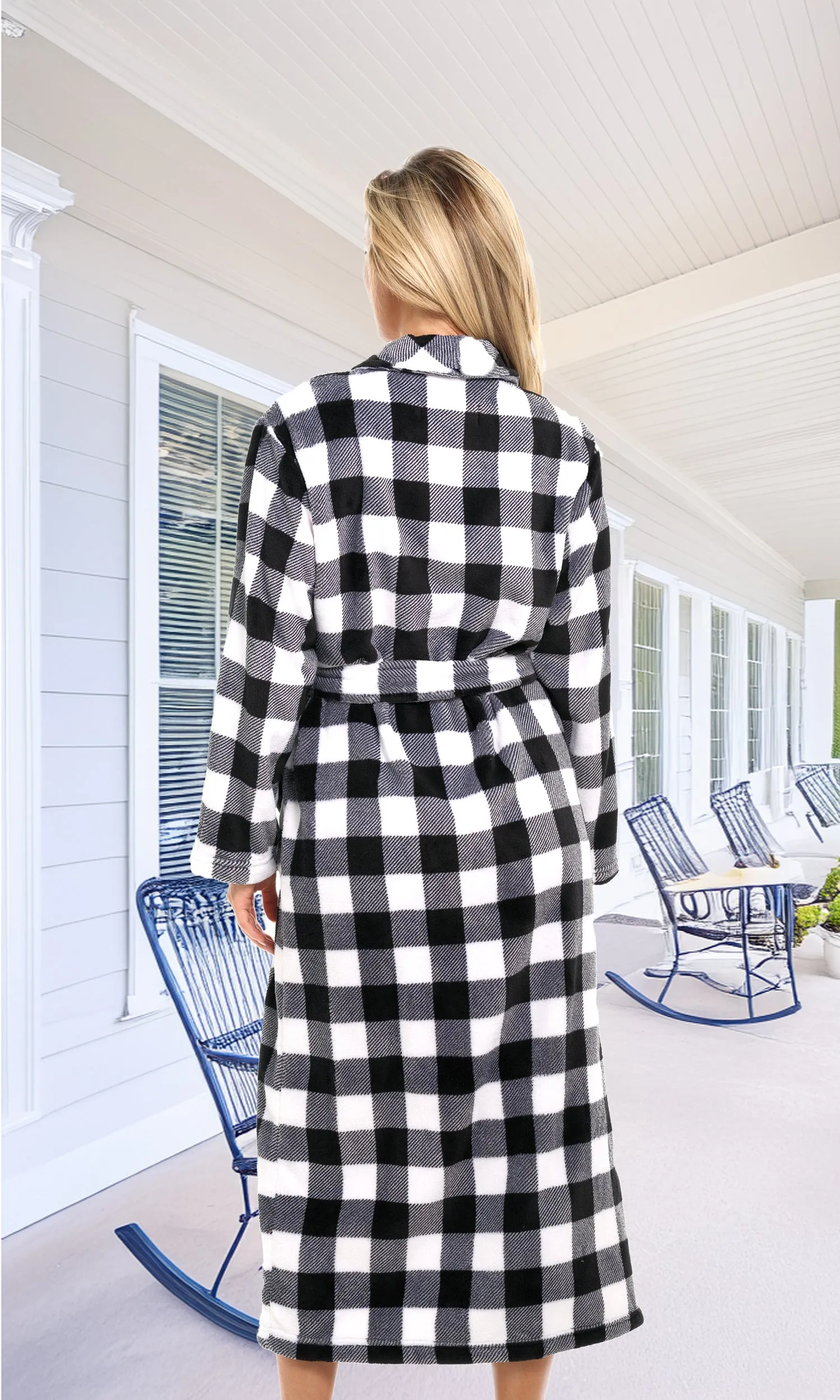 Women's Classic Winter Robe, Plush Fleece Bathrobe