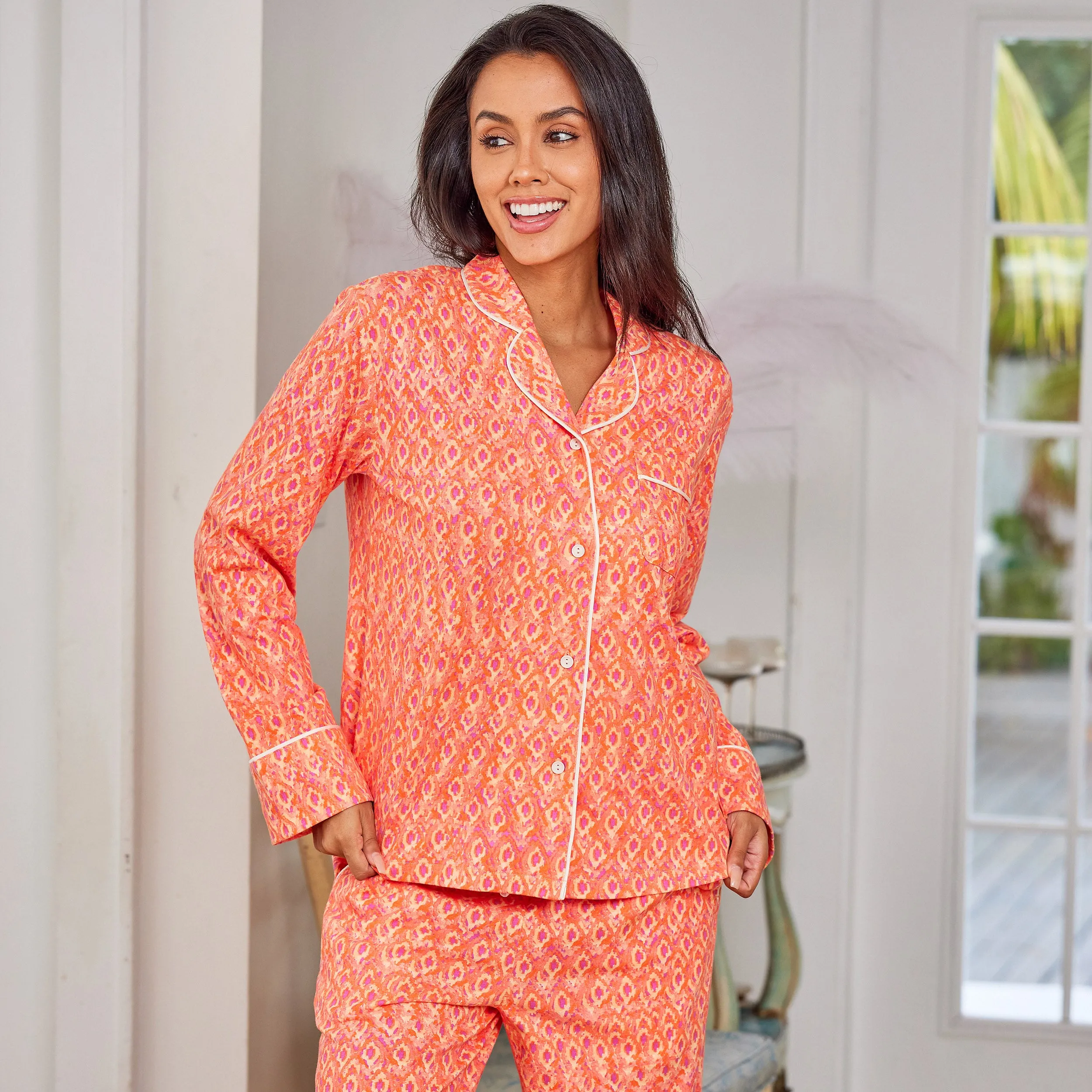 Womens Long Sleeve Knit Pajamas