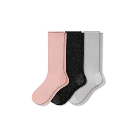 Women's Sheer Sparkle Calf Sock 3-Pack
