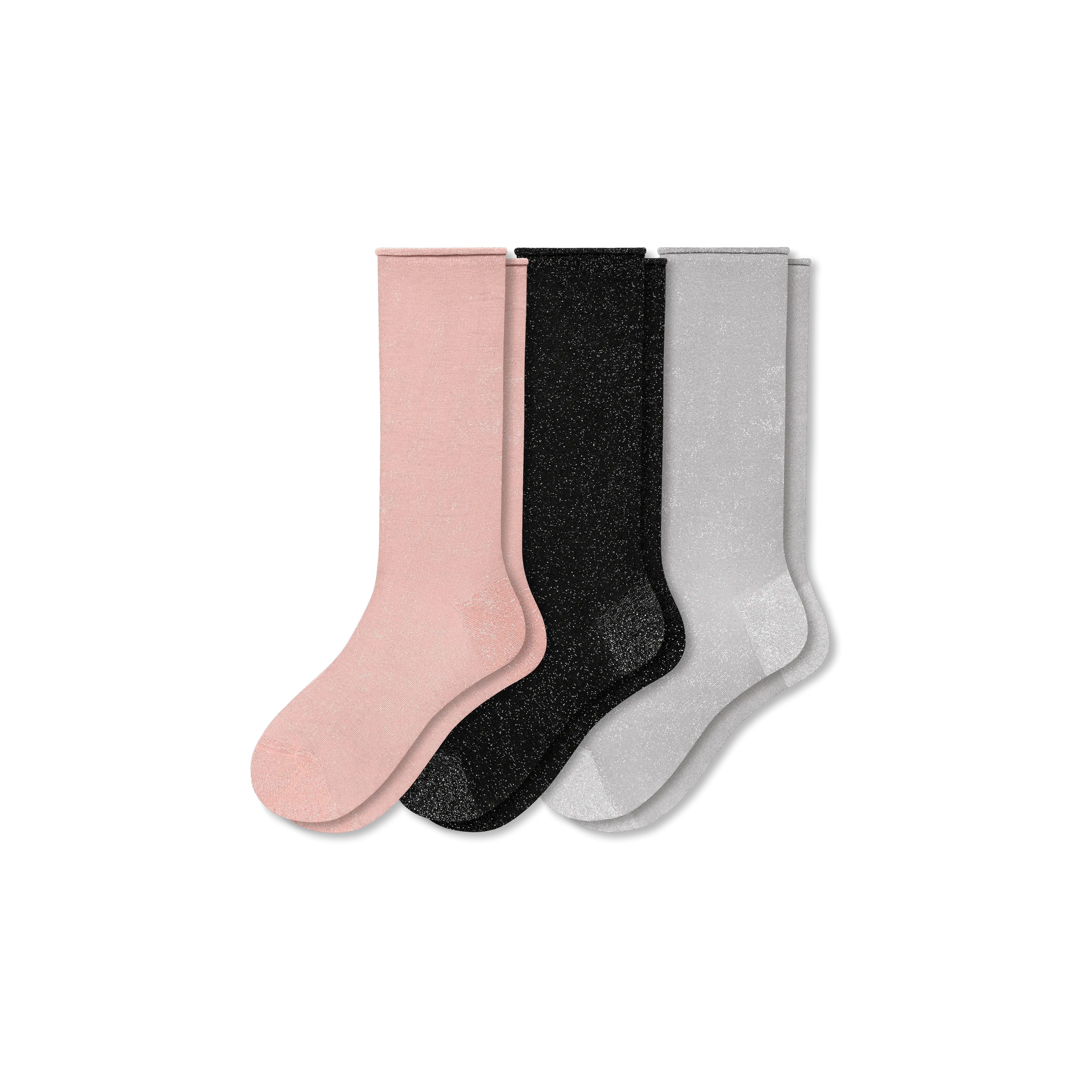 Women's Sheer Sparkle Calf Sock 3-Pack