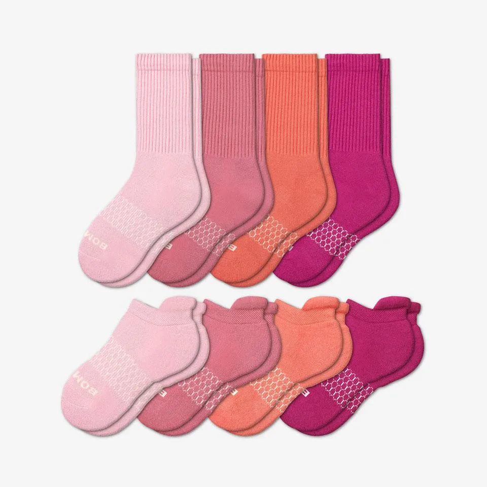 Youth Solids Calf & Ankle Sock 8-Pack