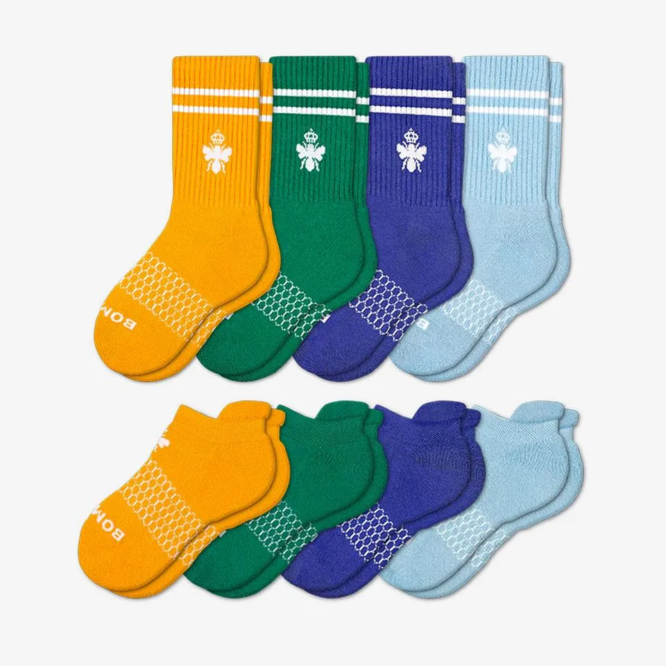 Youth Solids Calf & Ankle Sock 8-Pack