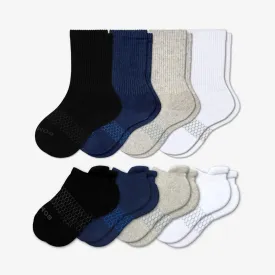 Youth Solids Calf & Ankle Sock 8-Pack
