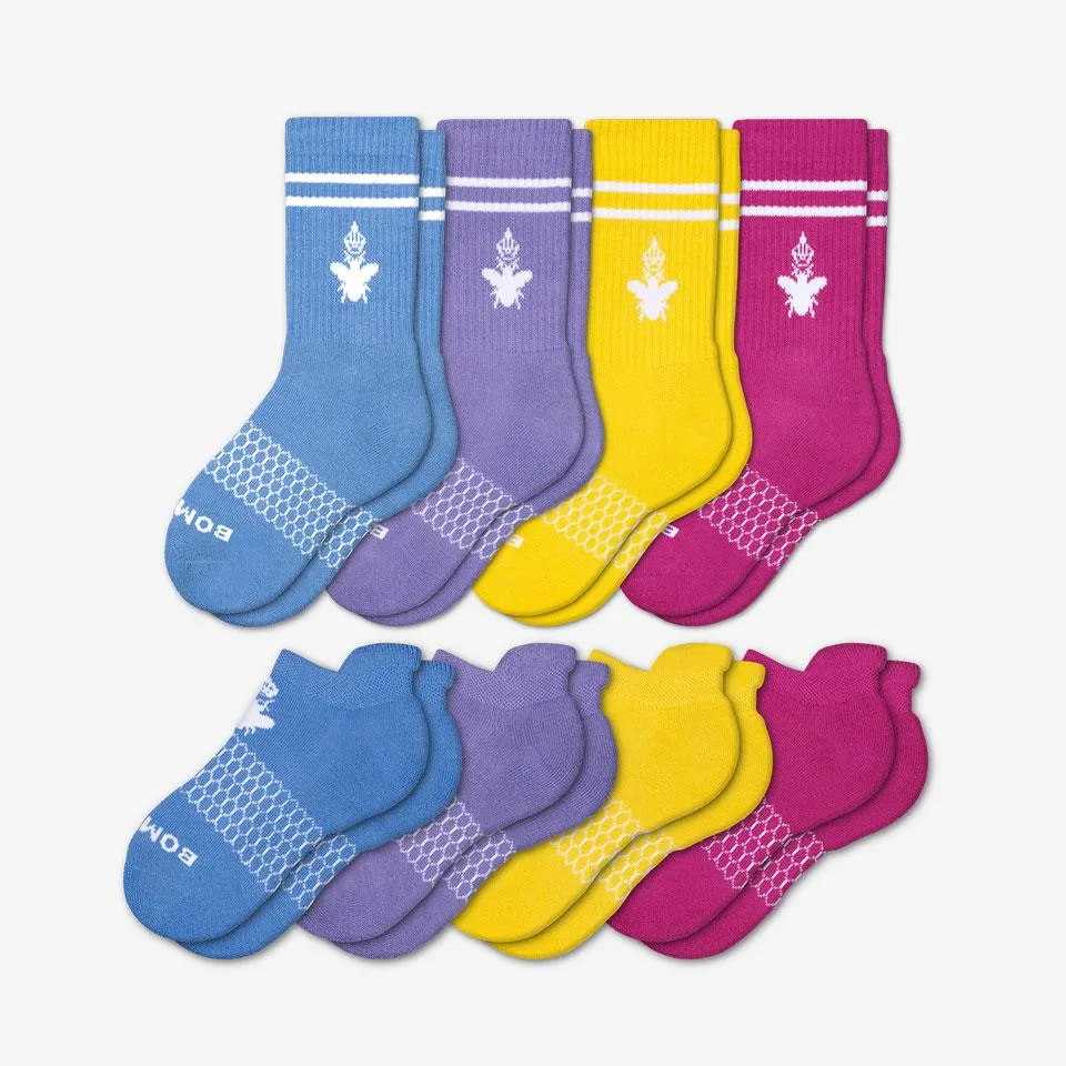 Youth Solids Calf & Ankle Sock 8-Pack