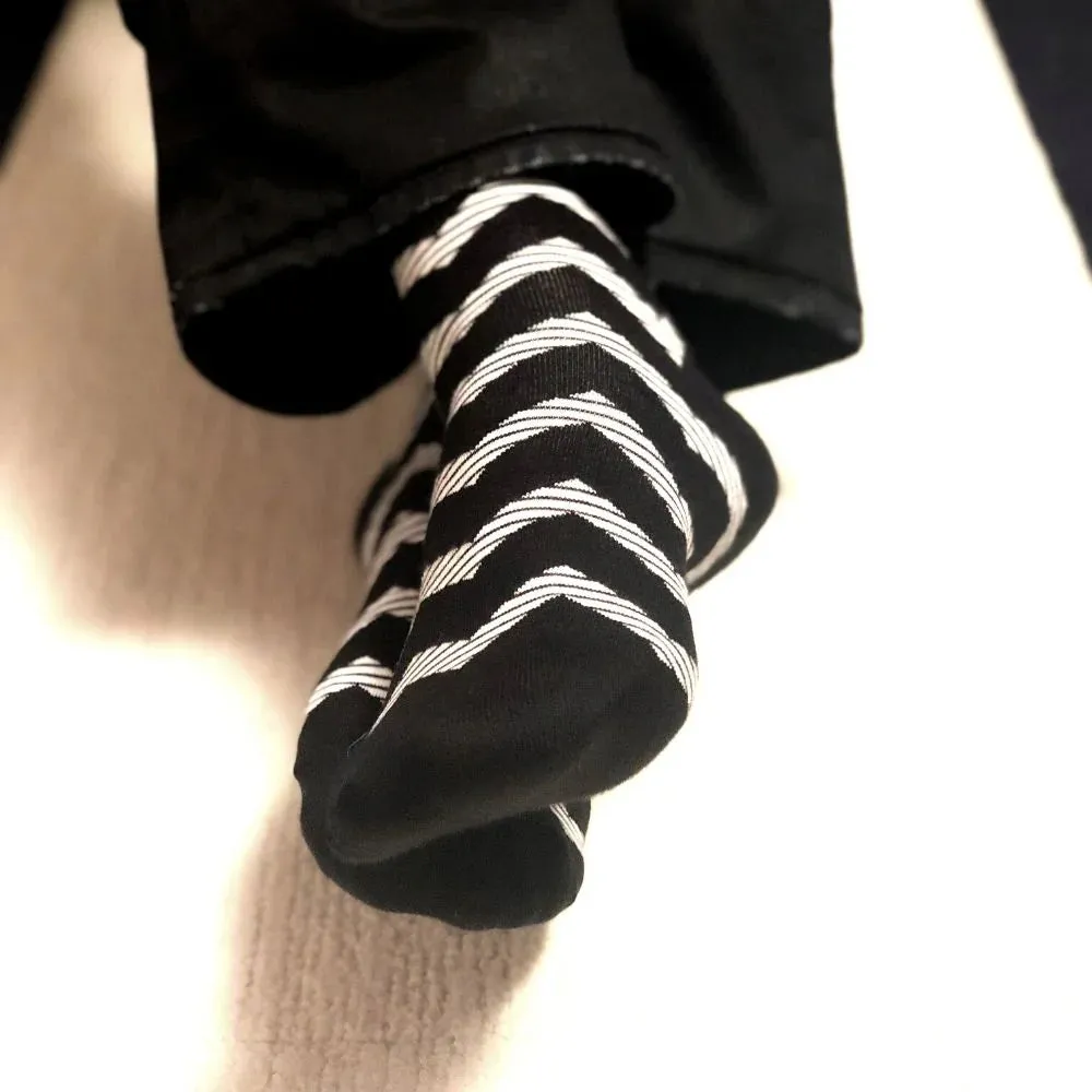 Zig Zag Men's Funky Striped Dress Socks Love Sock Company