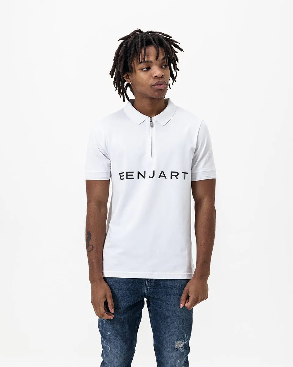 Zip Polo Shirt - White