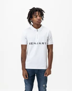 Zip Polo Shirt - White